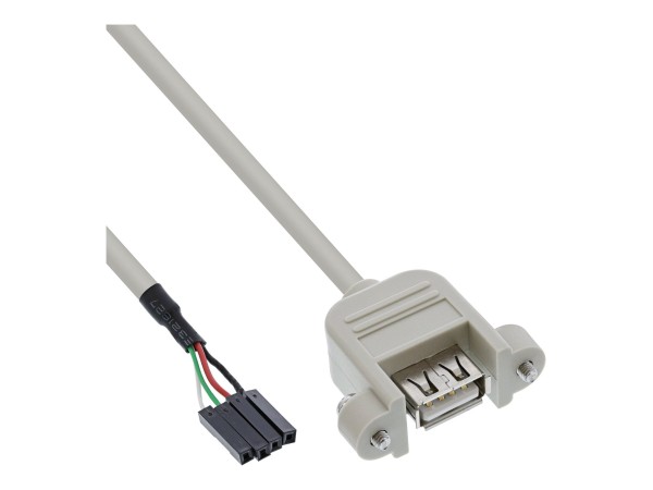 InLine Cavo USB 2.0 pannello A femmina / 4x 1pin MB femmina - 0,60m