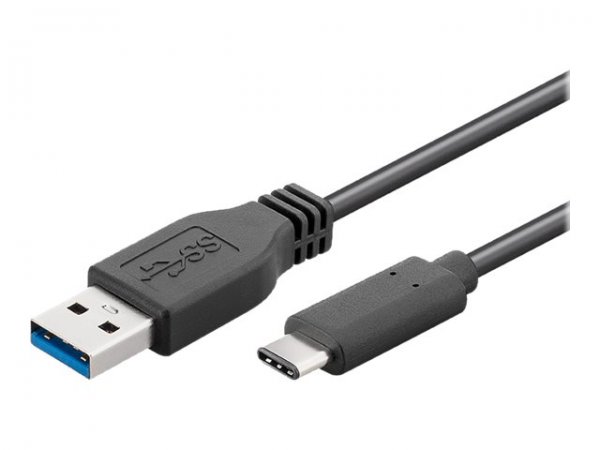 Goobay 67890 - 1 m - USB A - USB C - 5 Gbit/s - Nero