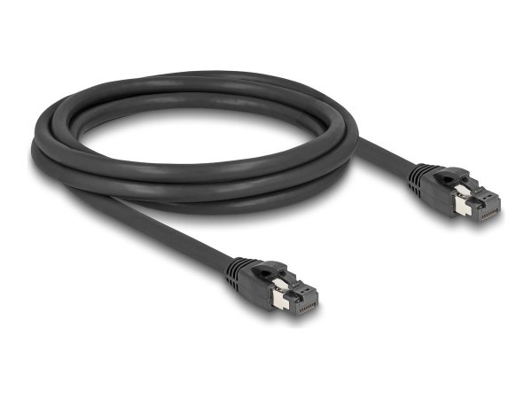 Delock Cavo di rete RJ45 Cat.8.1 S/FTP da 2 m a 40 Gbps nero - 2 m - Cat8.1 - S/FTP (S-STP) - RJ-45