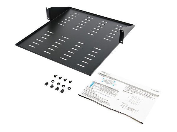 StarTech.com Mensola per server rack 2U - 2 staffe - Montaggio centrale - Ventilata - Mensola per sc