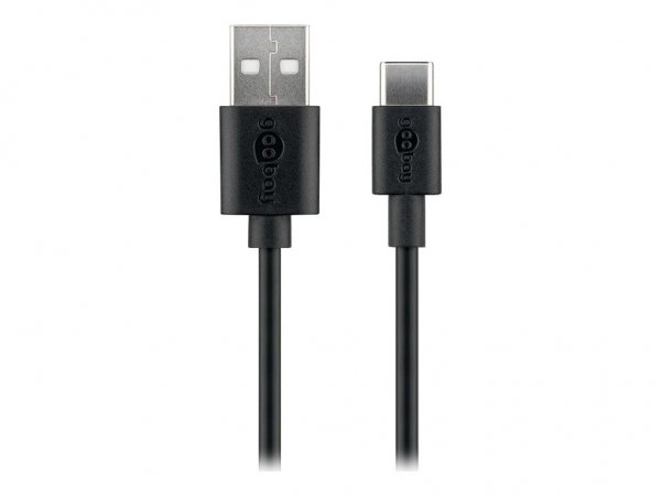Goobay USB-C Lade- und Synchronisationskabel - 15 W, 3 A, verbindet Geräte mit USB-C- und USB-A-Ansc