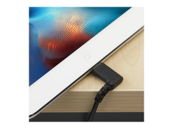 StarTech.com Cable - Black Angled Lightning to USB - Cavo - Digitale/dati
