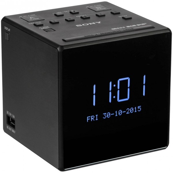 Sony XDRC1DBP Radiosveglia DAB USB - Orologio - DAB - DAB+ - FM - 87,5 - 108 MHz - 174,928 - 239,2 M