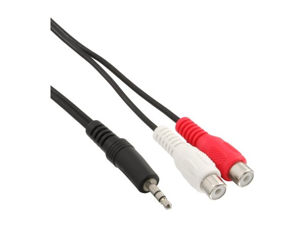InLine Cavo Audio Jack 3,5mm M a 2x RCA F - 0,2m - prolunga