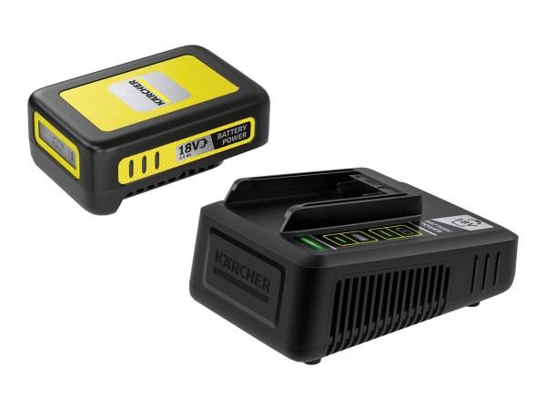 Kärcher Power 18/25 - Set batteria e caricabatterie - 2,5 Ah - 18 V - Kärcher - Nero - Giallo - 1 pz