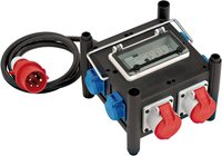 Brennenstuhl 1153690200 - 2 m - Interno - IP44 - Plastica - Gomma - Nero - Blu - Rosso - 7 presa(e)