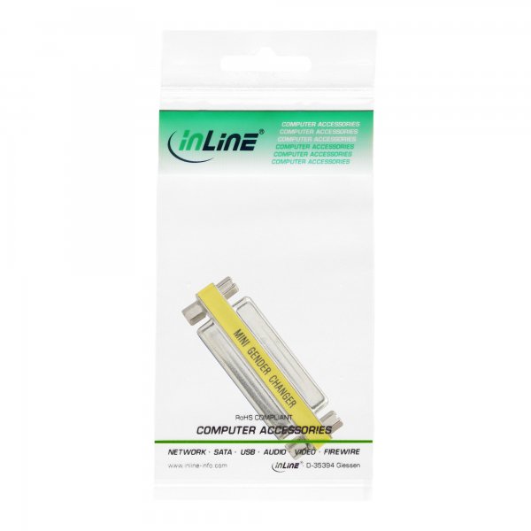 InLine Adattatore Sub-D 25pin femmina / femmina - Mini-Gender-Changer