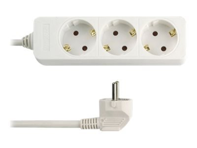 REV Ritter REV 0512246555 - 3 m - Interno - Type F (CEE 7/4) - Bianco - 3 presa(e) AC - 250 V