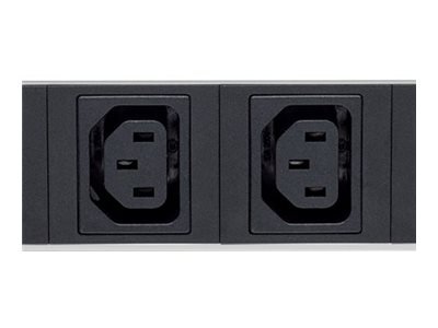 Intellinet 163682 - Monitorato - Metallo - Nero - 8 presa(e) AC - Accoppiatore C13 - Accoppiatore C2