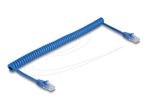 Delock RJ45 Spiralkabel Stecker zu Cat.6 UTP - Cavo - Rete