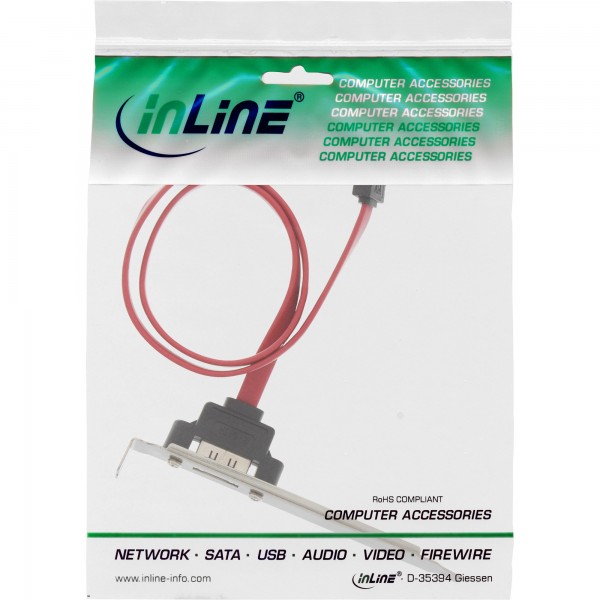 InLine Staffa slot PCI - presa eSATA esterna a spina SATA interna - 0,5m