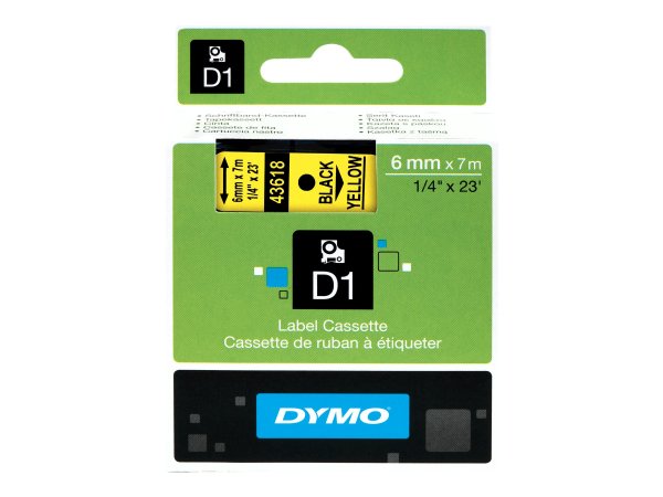 Dymo Schriftband D1 43618 S0720790 schwarz auf gelb 1 St. - Etichette/etichette - A1