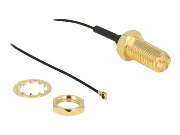 Delock Cavo Antenna RP-SMA femmina passante epr I-PEX Inc. - MHF® 4 maschio 0.81 35 cm lunghezza fil