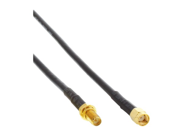 InLine Cavo Antenne Wireless Lan ( WLAN) - R-SMA M a R-SMA frizionato - 1m