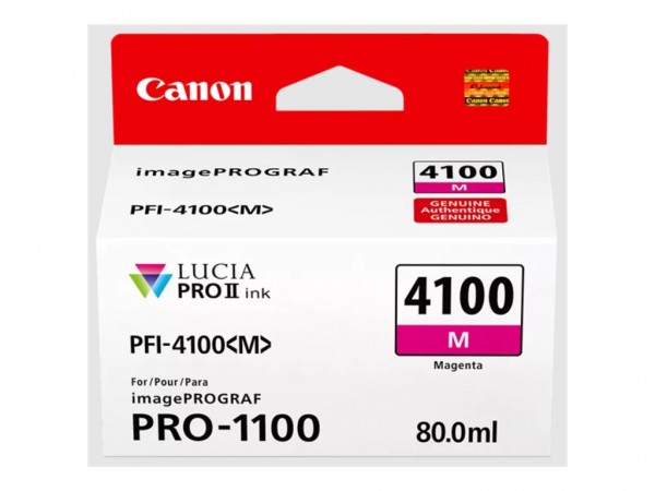 Canon PFI 4100 M Magenta Blækbeholder - Originale - Cartuccia di inchiostro
