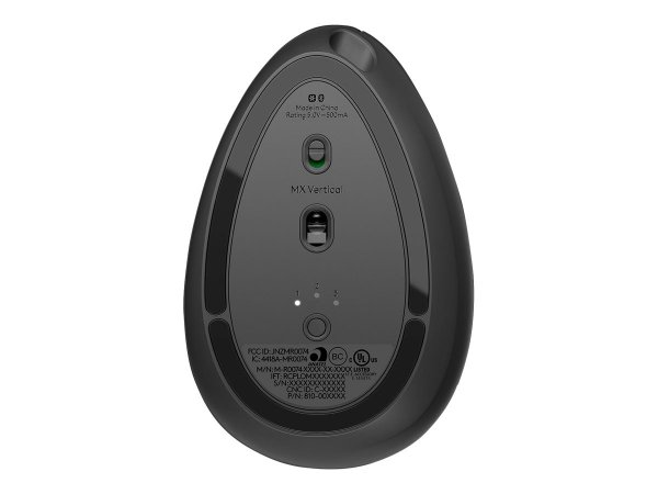 Logitech MX Vertical - Vertikale Maus - ergonomisch - optisch - 6 Tasten - kabellos, kabelgebunden -