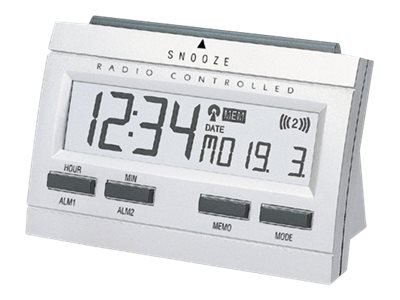 Proficell Technoline WT87 - Sveglia digitale - Rettangolo - Argento - 12/24 ore - °C - LCD