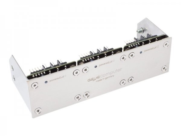 Aqua Computer Einbaublende für poweradjust 2/3 und farbwerk Edelstahl gebürstet