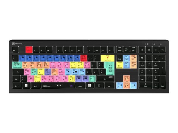 Logickeyboard LKB-PPROCC-A2PC-DE - Cablato - USB - Tasto con meccanismo a forbici - QWERTZ - LED - N