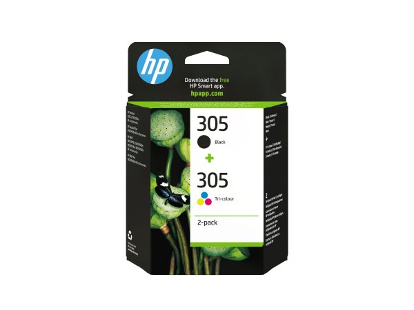 HP 305 Tri-color/Black Original Ink Cartridge - Originale - Cartuccia di inchiostro