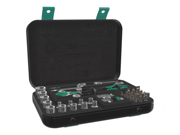 Wera 05003533001 - Set di chiavi a bussola - 42 pz - Nero - Cromo - Verde - CE - Manico della chiave