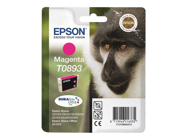 Epson Monkey Cartuccia Magenta - Magenta - Inchiostro a base di pigmento - 3,5 ml - 1 pz