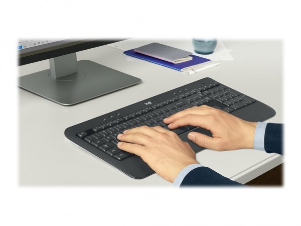 Logitech Advanced MK540 - Wireless - RF Wireless - Interruttore a chiave a membrana - QWERTZ - Nero