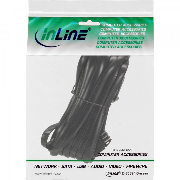 InLine Cavo prolunga telefonico TAE-N maschio a TAE-N femmina - 10m