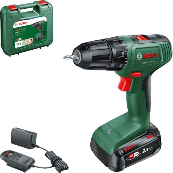 Bosch EasyDrill 18V-38 0615A5008K Akku-Bohrschrauber 18 V 2.5 Ah Li-Ion inkl. Akku inkl