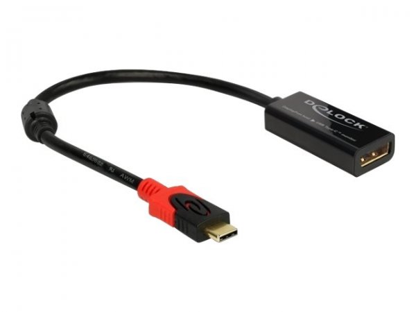 Delock 63928 - 0,2 m - USB tipo-C - DisplayPort 20 pin - Maschio - Femmina - Dritto