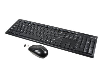 LogiLink ID0104 - Standard - Senza fili - RF Wireless - QWERTZ - Nero - Mouse incluso