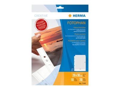 HERMA 7589 - Trasparente - Bianco - Polipropilene (PP) - Ritratto - 200 mm - 300 mm - 10 pz