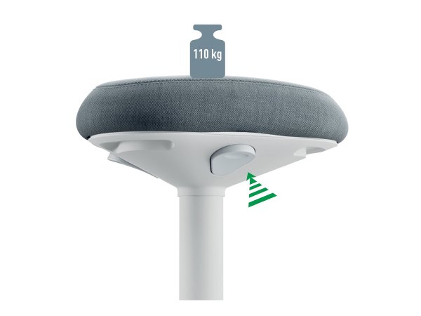 Esselte Leitz Ergo Active Sitzhocker mit Komfortsitz grau