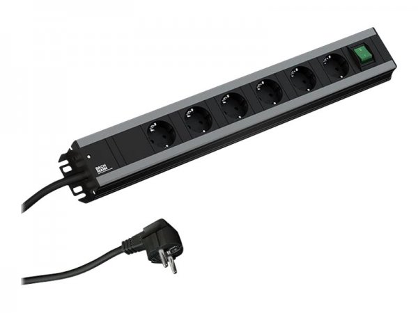 Bachmann 300.008 - 2 m - 1,5 mm² - Nero - Grigio - 6 presa(e) AC - Nero - 1 pz