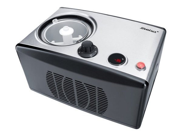 Steba IC 150 - Gelatiera compressore - 1,5 L - 1 ciotole - LED - Acciaio inossidabile - Nero - Accia