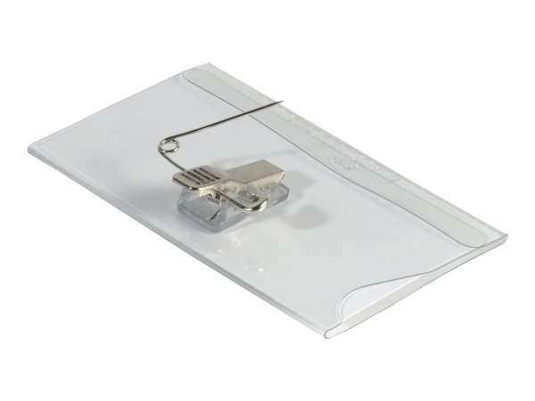 Durable PORTANOME IN PVC CON COMBI CLIP - Landscape - PVC - Trasparente - 90 mm - 54 mm - 50 pz