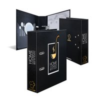 HERMA 19668 - A4 - Doppio anello - Conservazione - Cartoncino - Nero - Oro - Bianco - 7 cm