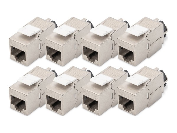 DIGITUS Cat 6a Keystone Modul geschirmt mit Kabelmanager 8 Stk - Cavo - Rete