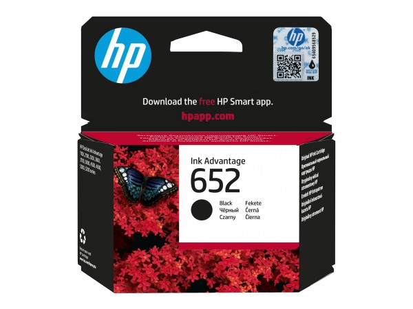 HP 652 - Dye-Based Black - Original - Ink Advantage