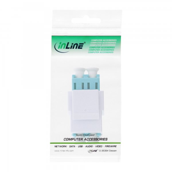 InLine Adattatore Snap-In Keystone FO - LC/LC duplex - multimodale - ceramica