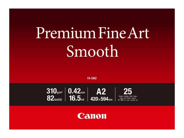 Canon FA-SM2 - Liscio - 310 g/m² - Ad inchiostro - A2 - 42x59.4 cm - Bianco
