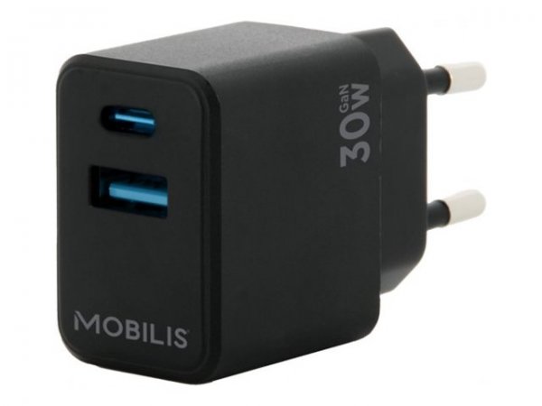 Mobilis Wall Charger - 30W - 1 USB A+ 1 C - GaN