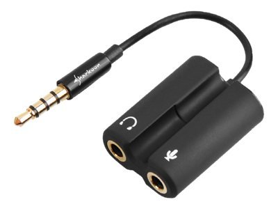Sharkoon PMP35 - Nero - Adattatore - Audio / multimedia 0,12 m - 4-pole