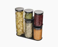 Joseph Joseph Podium - Set di contenitori universali - 5,4 L - Vetro - Silicone - Acciaio inossidabi