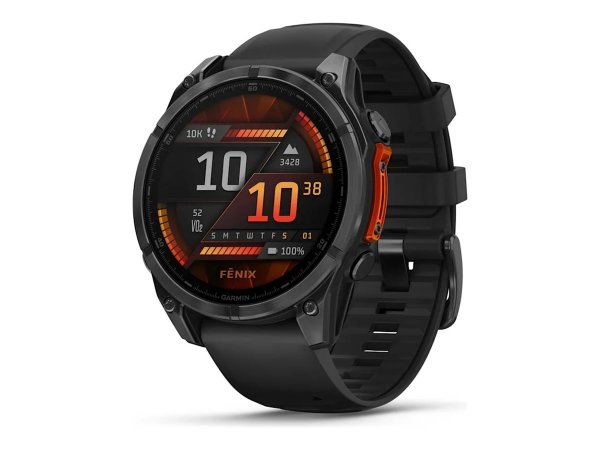 Garmin Sportuhr Fenix 8 AMOLED Schwarz/Schiefergrau