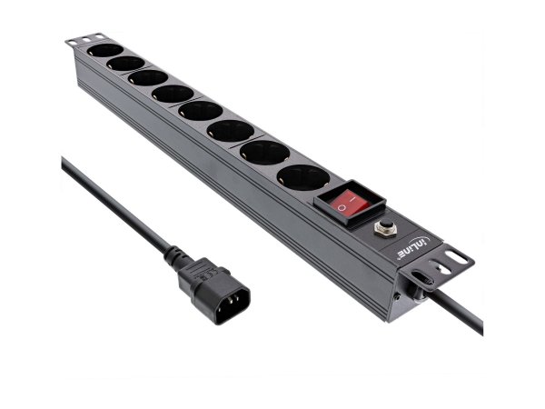 InLine Multipresa 19" 8 vie - prot.da sovraccarico - interruttore - 2m