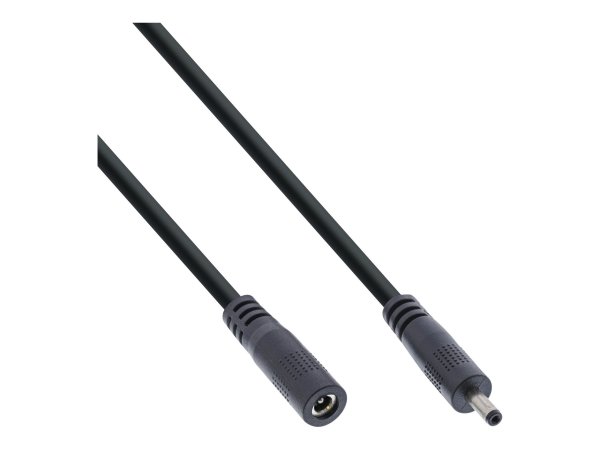 InLine Cavo di prolunga DC - maschio/femmina 3,5x1,35mm - AWG18 - nero - 1m