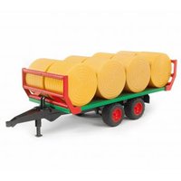 Bruder Bale transport trailer with 8 round bales - Verde - Arancione - Rosso