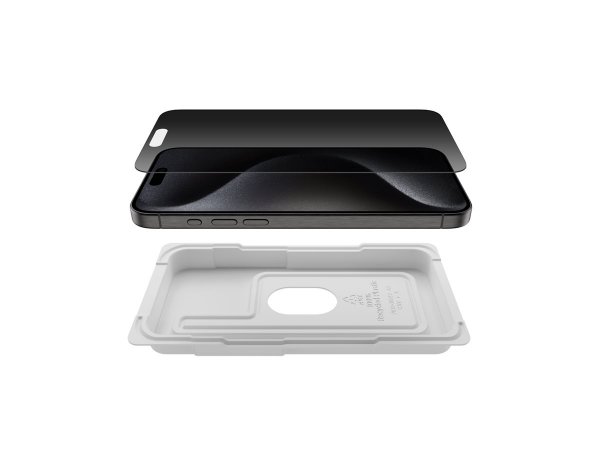 Belkin VETRO TEMPEREDGLASS ANTIMICROB. PRIVACY IPH 15 PM - 17 cm (6.7") - Smartphone - Filtro per la