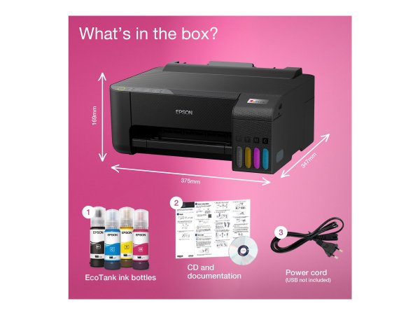 Epson EcoTank ET-1810 - Drucker - Farbe - Tintenstrahl - nachfüllbar - A4 - 5760 x 1440 dpi - bis zu